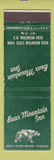 Matchbook Cover - Bear Mountain Inn NY WEAR