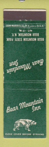 Matchbook Cover - Bear Mountain Inn NY WEAR