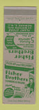 Matchbook Cover - Fisher Brothers Cleaners Tailors Newark NJ