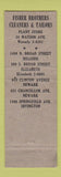 Matchbook Cover - Fisher Brothers Cleaners Tailors Newark NJ