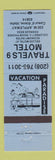 Matchbook Cover - Travelers 9 Motel Coeur D' Alene ID