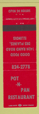 Matchbook Cover - Pot n Pan Restaurant Des Plaines IL