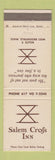 Matchbook Cover - Salem Cross Inn West Brookfield MA