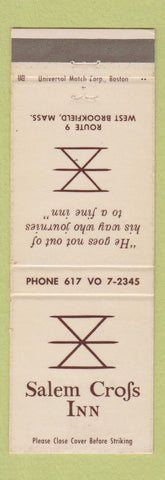 Matchbook Cover - Salem Cross Inn West Brookfield MA