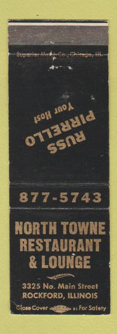 Matchbook Cover - North Towne Restaurant Lounge Rockford IL