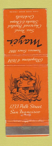 Matchbook Cover - Maye's Restaurant San Francisco CA WEAR