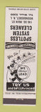 Matchbook Cover - Spotless System Cleaners Woonsocket RI