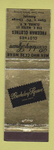 Matchbook Cover - Berkeley Square Men's Clothes Freeman Elmira NY