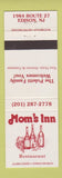 Matchbook Cover - Mom's Inn Edison NJ