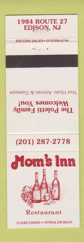 Matchbook Cover - Mom's Inn Edison NJ