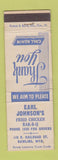 Matchbook Cover - Earl Johnson's Fried Chicken Rawlins WY WEAR