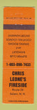 Matchbook Cover - Chris Leone's Fireside Salem NH restaurant
