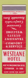 Matchbook Cover - Westlane Hotel Estebrook