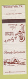 Matchbook Cover - Pioneer Restaurants Wichita Falls TX El Gordo's