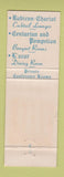 Matchbook Cover - Bernie Shay's Golden Chariot Montgomeryville PA WEAR