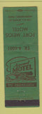 Matchbook Cover - Fort Meigs Motel Perrysburg OH