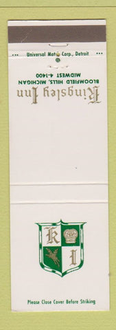 Matchbook Cover - Kingsley Inn Bloomfield Hills MI