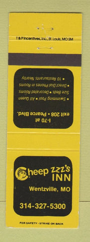 Matchbook Cover - Cheep Zzz's Inn Wentzville MO