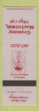 Matchbook Cover - Grammy Macintosh Village Cafe Conway Village NH