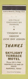 Matchbook Cover - Skylight Terrace Motel Marshall TX