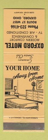 Matchbook Cover - Oxford Motel Oxford OH WEAR