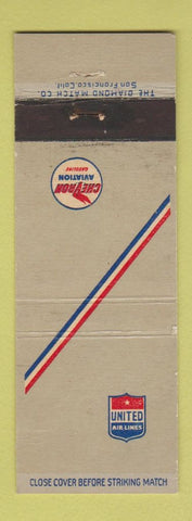 Matchbook Cover - United Airlines Chevron oil gas