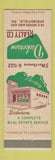 Matchbook Cover - Dickerson Real Estate Springfield PA
