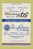 Matchbook Cover - Day Maddock 50th Cleveland OH construction equipment 40 Strike
