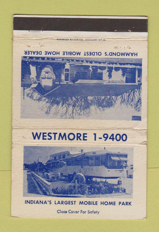 Matchbook Cover - Mobile Park Home Dealer Hammond IN WRN 40 Strike