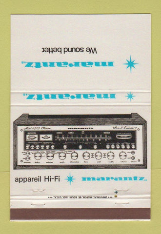 Matchbook Cover - Marantz Stereo Hi Fi  40 Strike