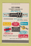 Matchbook Cover - Lew Wenzel San Francisco CA Ansco Kodak Photography 40 Strike