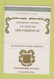 Matchbook Cover - Kuppenheimer Men's Clothes Hy Mandles Tacoma WA 40 Strike