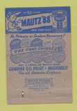 Matchbook Cover - Mautz Paint Union Grove WI CREASES 40 Strike