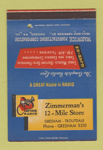 Matchbook Cover - Mobile Homes American Trailer Washington DC 40 Strike
