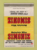 Matchbook Cover - Simoniz Car Finish Product cleaner WEAR 40 Strike