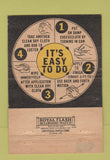Matchbook Cover - Simoniz Car Finish Product cleaner WEAR 40 Strike