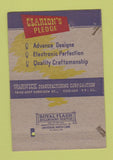 Matchbook Cover - Clarion Radio Wm Stockhausen 40 Strike