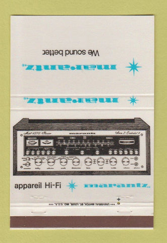 Matchbook Cover - Marantz Stereo Hi Fi  40 Strike