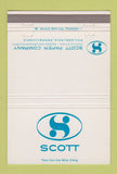 Matchbook Cover - Scott Paper Company Philadelphia PA 40 Strike