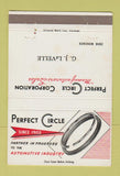 Matchbook Cover - Perfect Circle Piston Rings GJ LaVelle 40 Strike
