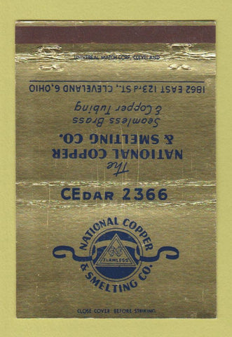 Matchbook Cover - National Copper Smelting Cleveland OH 40 Strike