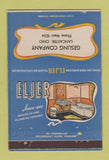 Matchbook Cover - Eljer Plumbing Fixtures Gesling Lancaster OH 40 Strike