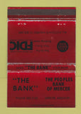 Matchbook Cover - The Bank Mercer MO RED WEAR 40 Strike
