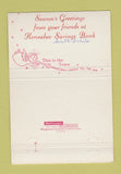 Matchbook Cover - Kennebec Savings Bank SD Christmas WEAR 40 Strike