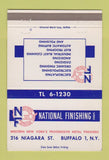Matchbook Cover - National Finishing Corp Buffalo NY metal 40 Strike