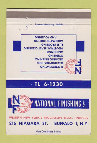 Matchbook Cover - National Finishing Corp Buffalo NY metal 40 Strike