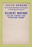 Matchbook Cover - Gilbert Motors Portland ME WEAR 40 Strike
