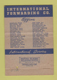 Matchbook Cover - International Forwarding railroad freight 40 Strike