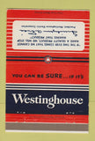 Matchbook Cover - Westinghouse Appliances 40 Strike