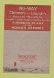 Matchbook Cover - Nu Way Cleaners Laundry Marietta GA 40 Strike